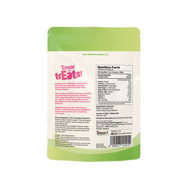 TRESOR EARTHFOOD JUMBO GOLDEN RAISIN 180G