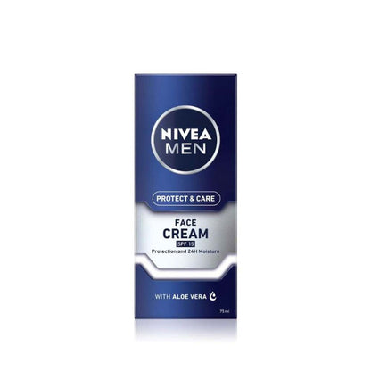 NIVEA FOR MEN PROTECT & CARE PROTECTIVE SPF15 MOISTURISER 75ML