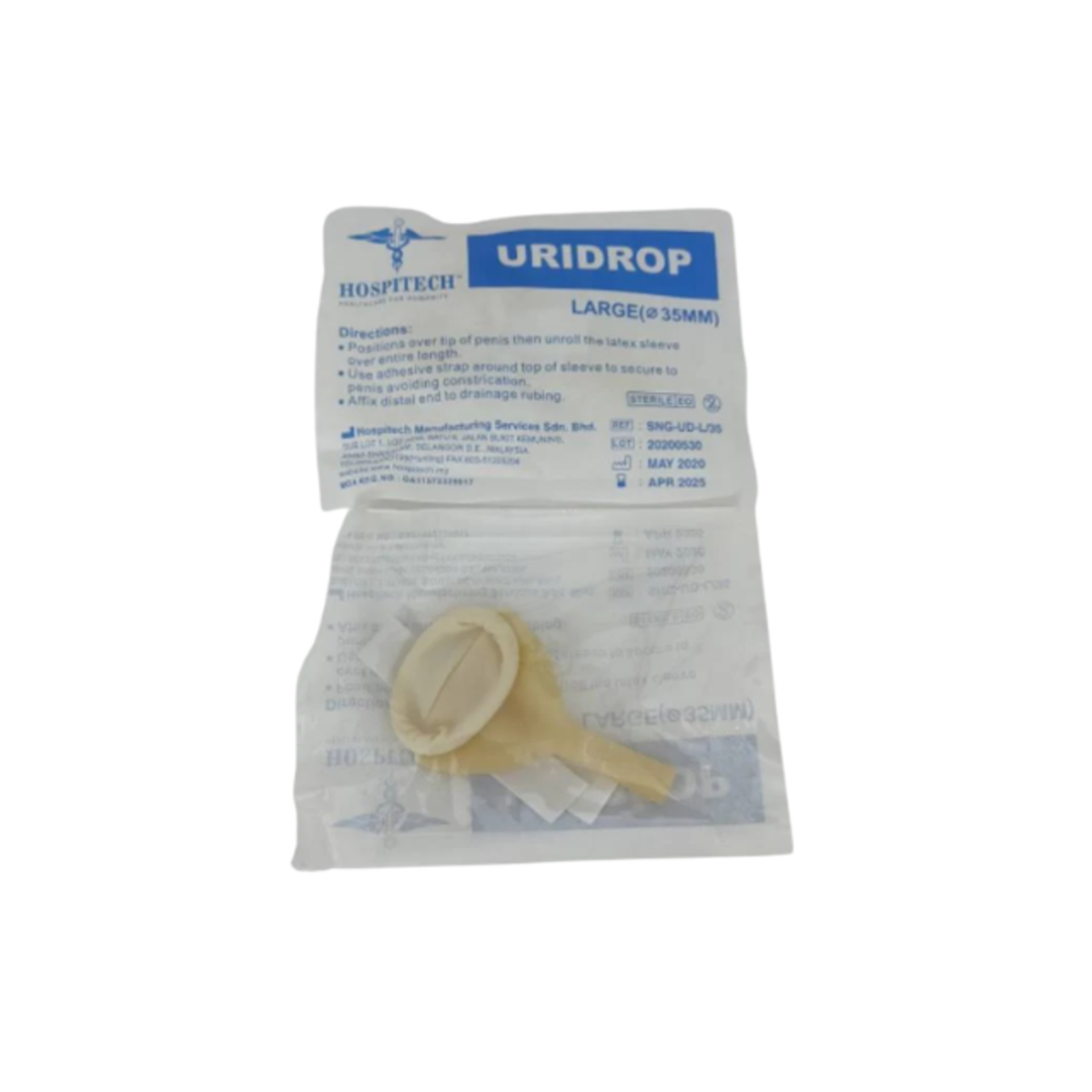HOSPITEC URIDROP (MALE EXTERNAL CATHETER) SIZE L 1S