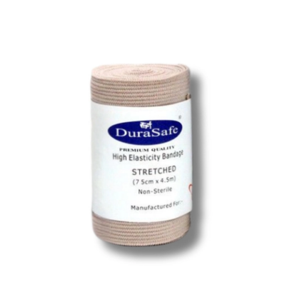 DURASAFE ELASTIC CREPE BANDAGE 7.5CM X 4.5M