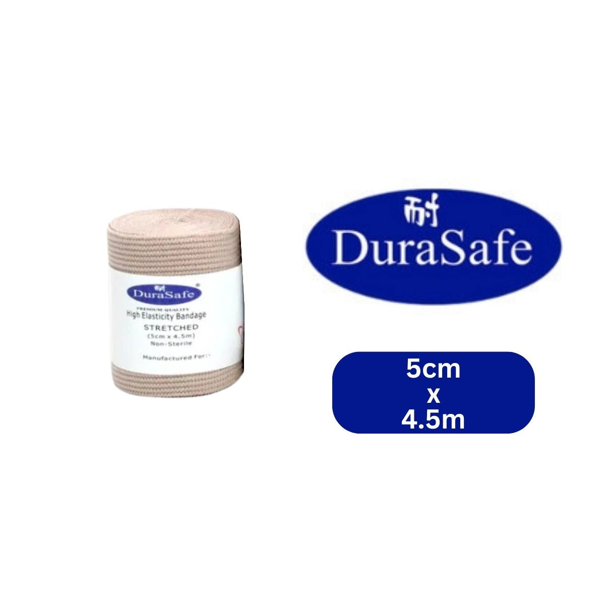DURASAFE HIGH ELASTICITY BANDAGE 5CM X 4.5M 1S