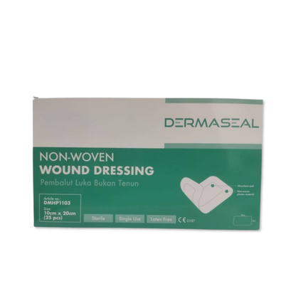 DERMASEAL NON-WOVEN DRESSING 10CMX20CM 25S
