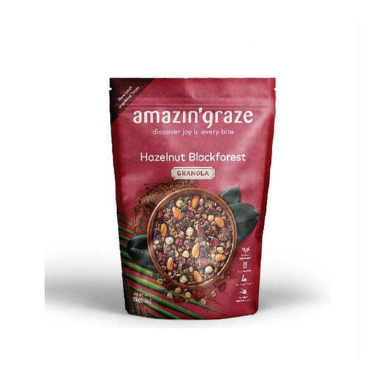 AMAZIN GRAZE HAZELNUT BLACKFOREST GRANOLA 250G