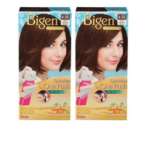 BIGEN ONE PUSH HAIR COLOR DARK CARAMEL BROWN 4-35 2S