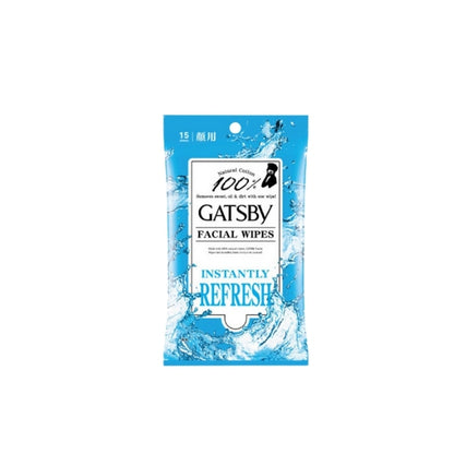 GATSBY COOLING & REFRESHING CLEANSING FACIAL WIPES 15S
