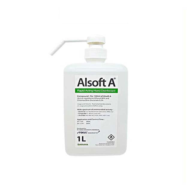 ALSOFT A RAPID ACTING HAND RUB HAND SANITIZER 1L