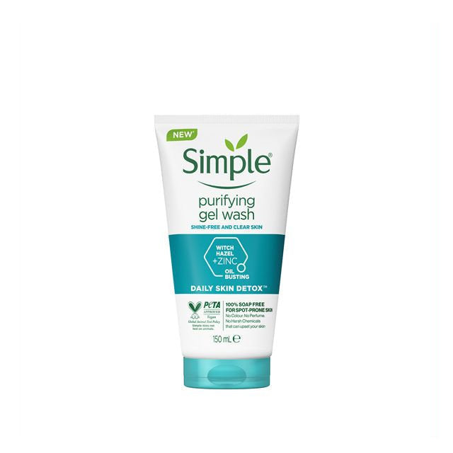 SIMPLE DAILY SKIN DETOX PURIF FACIAL WASH 150ML