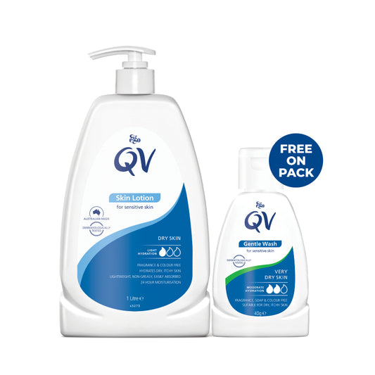 QV SKIN LOTION 1L FOC QV GENTLE WASH 40G