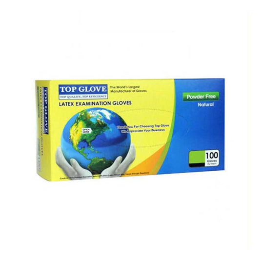 TOP GLOVE LATEX POWDER FREE L 100S