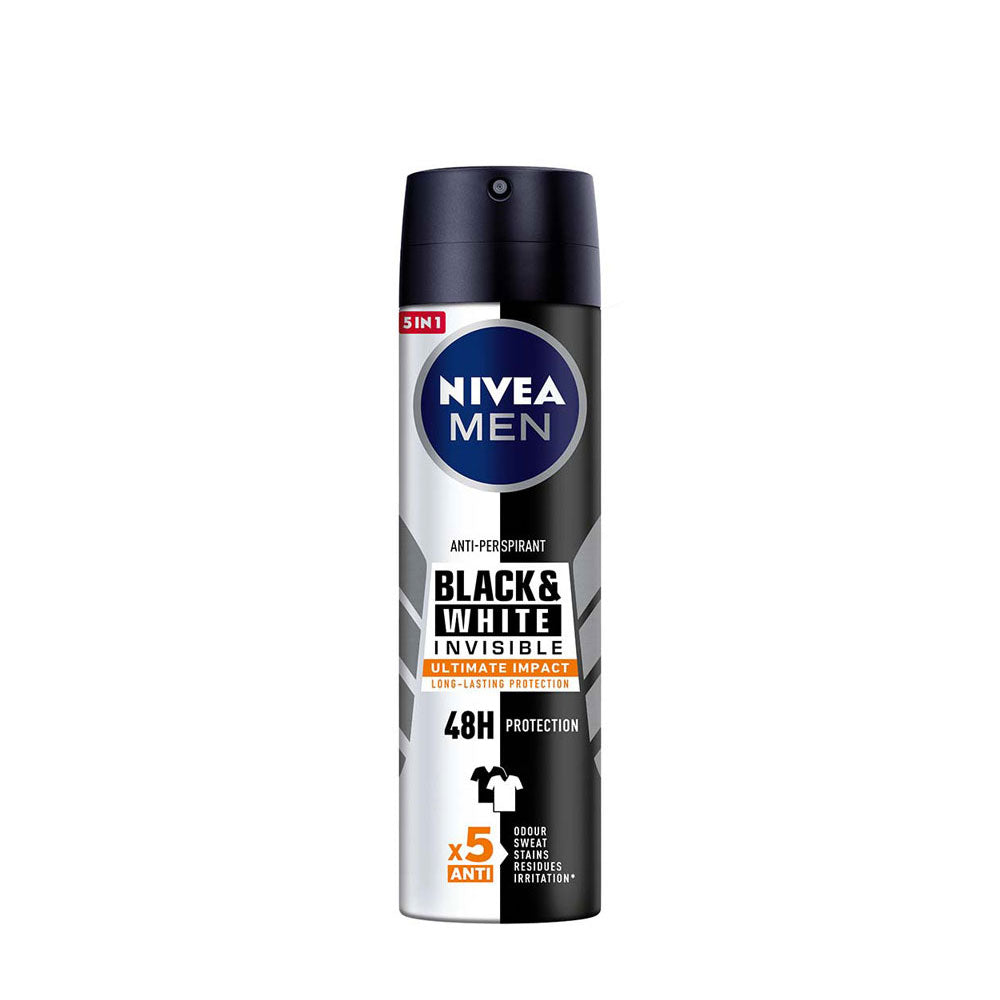 NIVEA FOR MEN DEODORANT BLACK & WHITE ULTIMATE IMPACT SPRAY 150ML