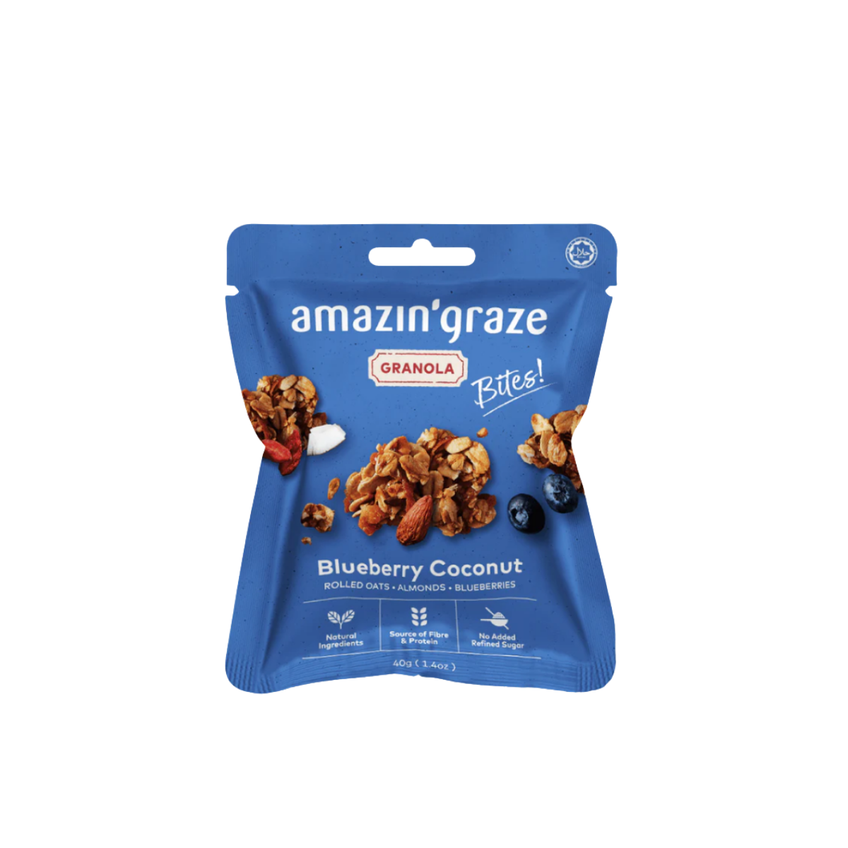 AMAZIN GRAZE B/BERRY COCONUT GRANOLA BITES 40G