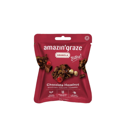 AMAZIN GRAZE HAZENUT B/FOREST GRANOLA BITES 40G