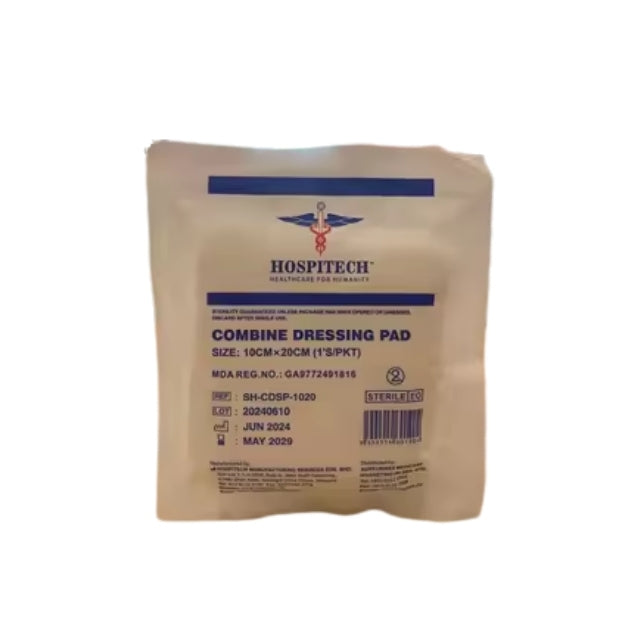 HOSPITECH COMBINE DRESSING PAD 10X20CM