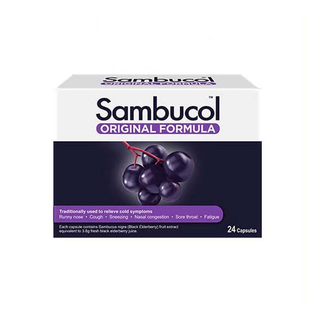 SAMBUCOL ORIGINAL BLACK ELDERBERRY CAP 24S