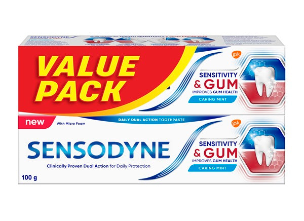 SENSODYNE SENSITIVE+GUM TOOTHPASTE 100G 2S