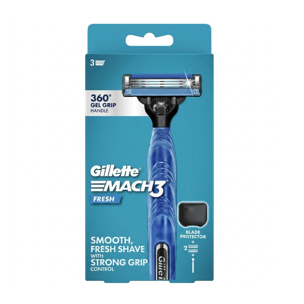 GILLETTE MACH 3+ AQUA GRIP 2UP RAZOR 1S