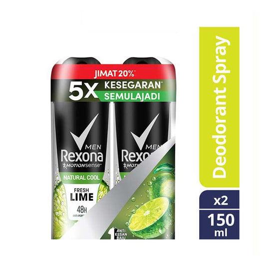 REXONA MEN DEODORANT SPRAY ADVANCED FRESH LIME COOL 135ML 2S