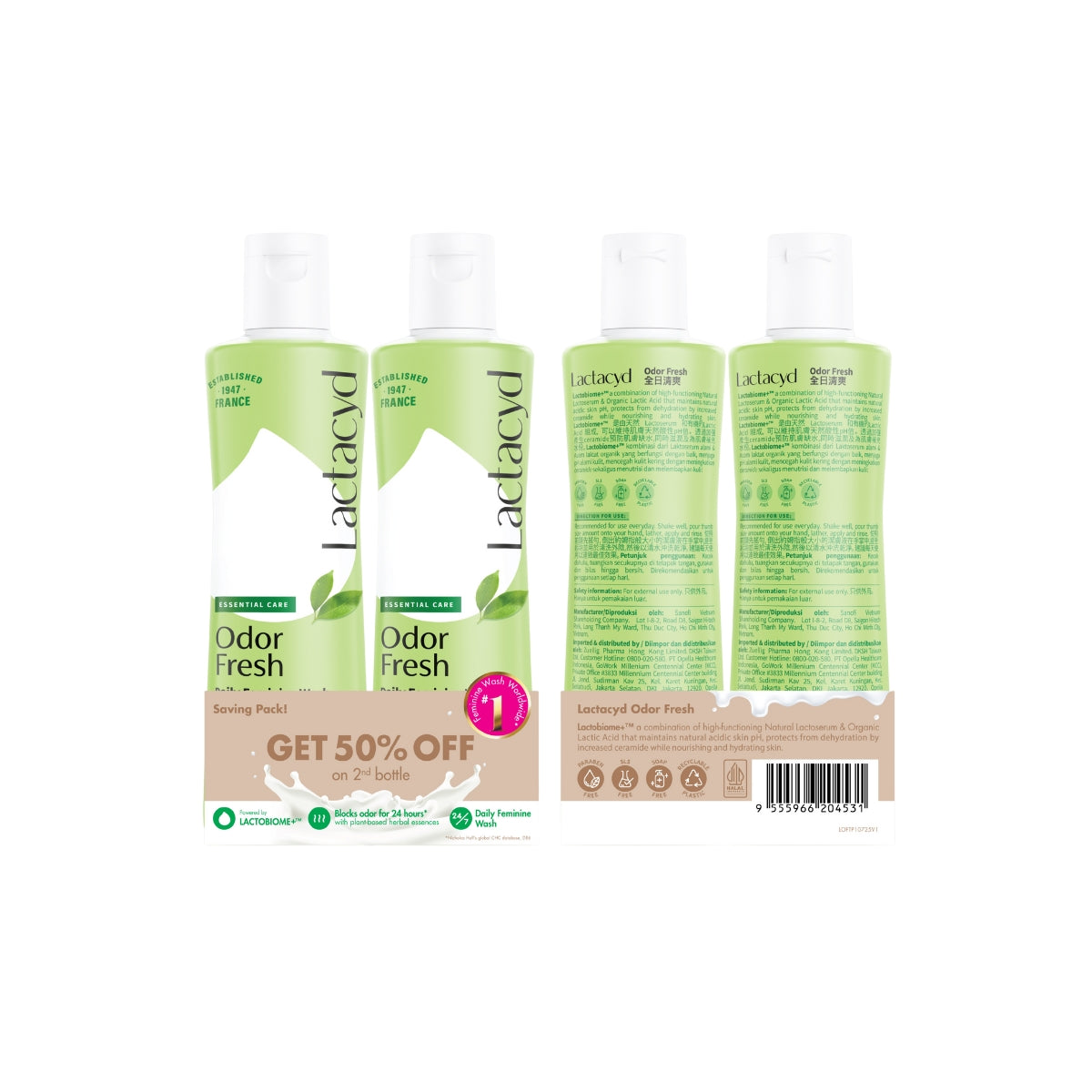 LACTACYD ODOR FRESH 250ML 2S