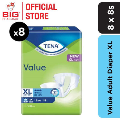 Tena value adult diaper XL (8s x 8)