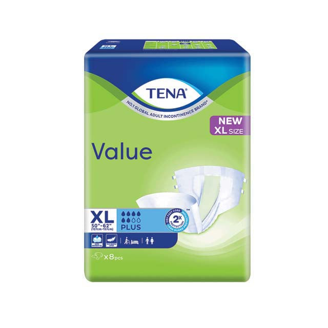 TENA VALUE ADULT DIAPER XL 8S