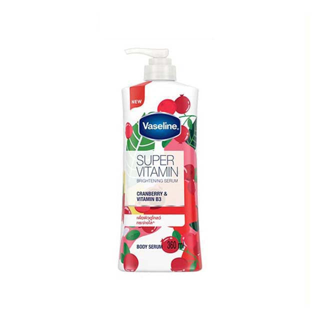 VASELINE SUPER VITAMIN CRANBERRY & B3 BRIGHTENING BODY SERUM 360ML
