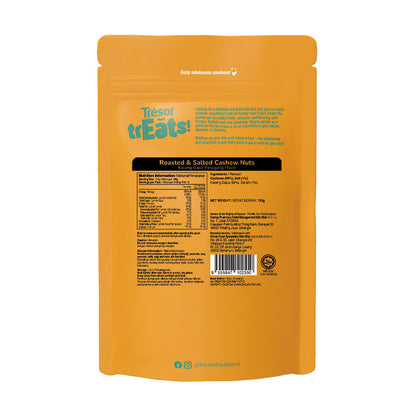 TRESOR TREATS ROASTED & SALTED CASHEW NUTS 150G