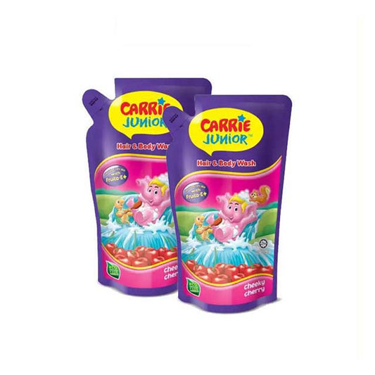 CARRIE JUNIOR HAIR & BODY WASH CHEEKY CHERRY REFILL POUCH 500G 2S
