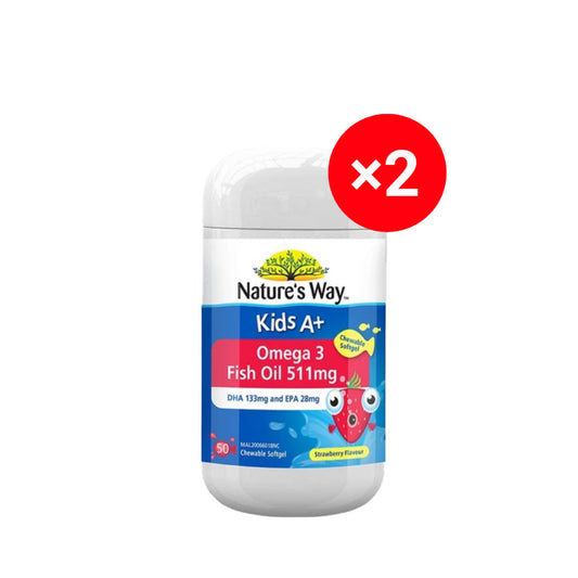 NATURES WAY KIDS A+ OMEGA 3 FISH OIL 50SX2