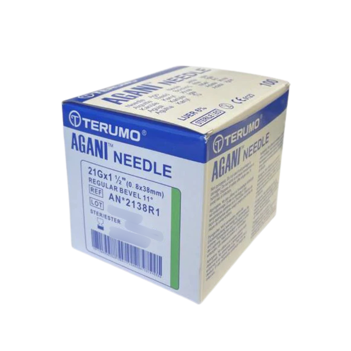 TERUMO AGANI HYPODERMIC NEEDLE 21G X 1 1/2IN 5SX20