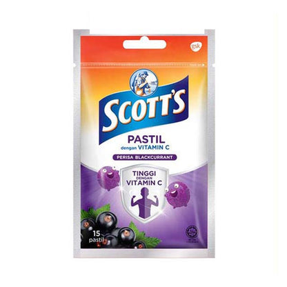 SCOTTS VITAMIN C BLACKCURRANT PASTILL 15S