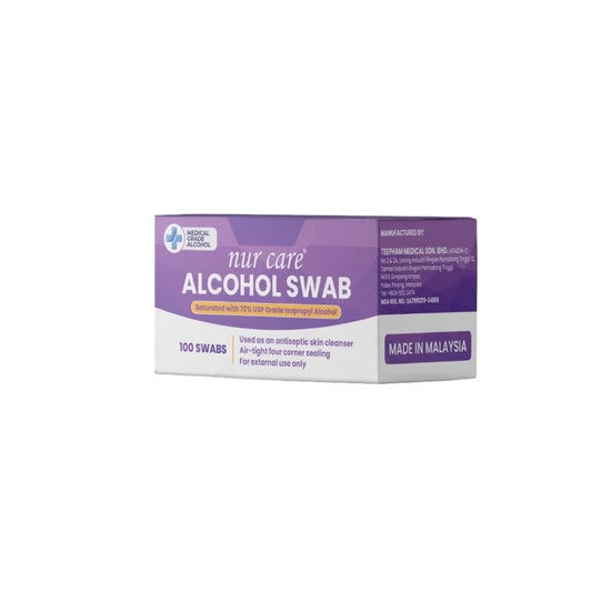 NUR CARE ALCOHOL SWAB PREMIUM 100S