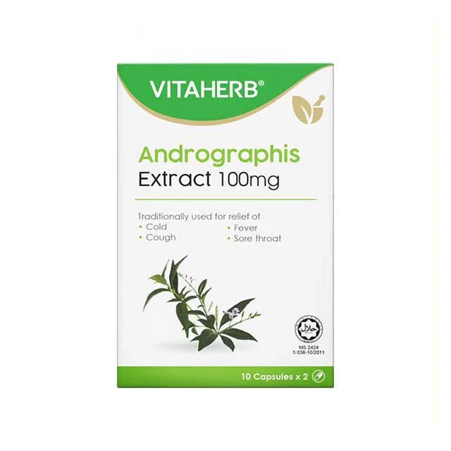 VITAHERB ANDROGRAPHIS EXTRACT 100MG CAPSULE 10SX2
