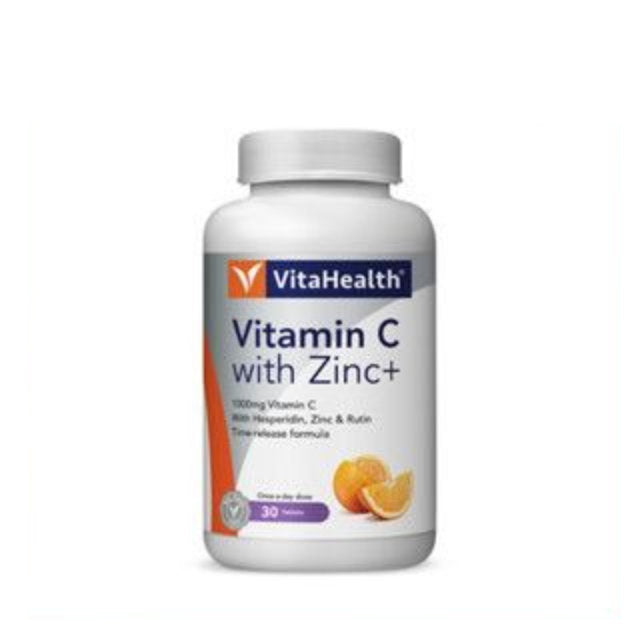 VITAHEALTH VITAMIN C WITH ZINC PLUS 30S