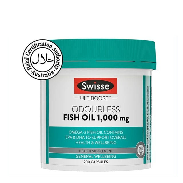 SWISSE ULTIBOOST ODOURLESS FISH OIL 1000MG 200S