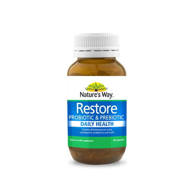 NATURES WAY RESTORE PRE+PROBIOTIC DAILY HEALTH 28S