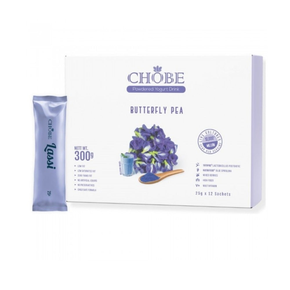 CHOBE POWDERED YOGURT DRINK BUTTERFLY PEA 25G 12S