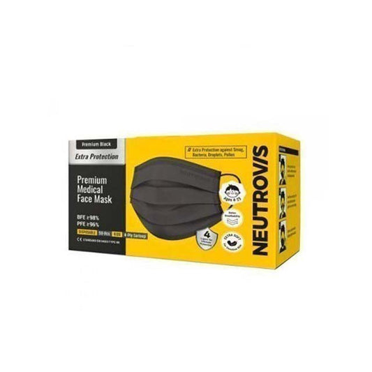 NEUTROVIS CH 4PLY MASK BLACK 50S