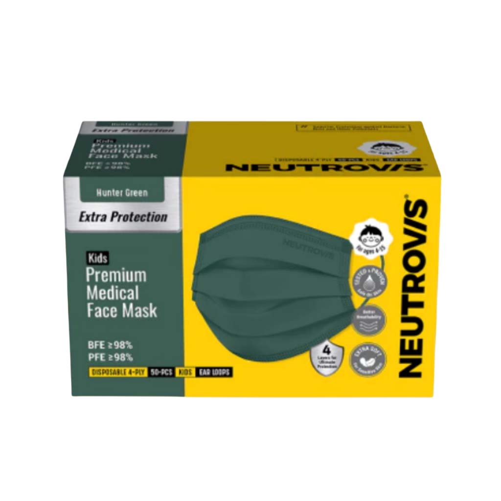 NEUTROVIS CH 4PLY MASK HUNTER GREEN 50S