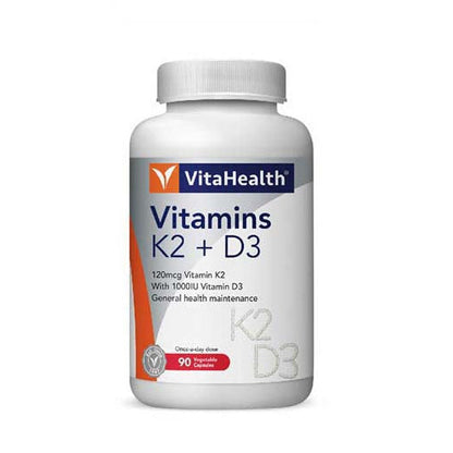 VITAHEALTH VITAMINS K2 + D3 90S