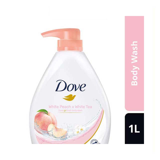 DOVE BODY WASH WHITE PEACH X WHITE TEA 1L