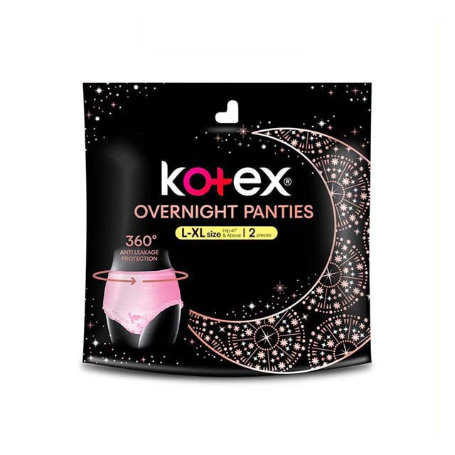 KOTEX OVERNIGHT PANTIES L/XL 2S