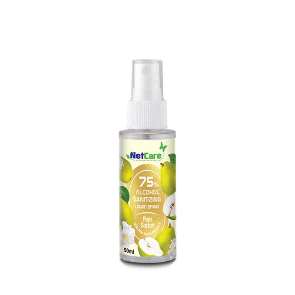 NETCARE 75% ALCOHOL SANITIZING LIQUID SPRAY PEAR SORBET 50ML