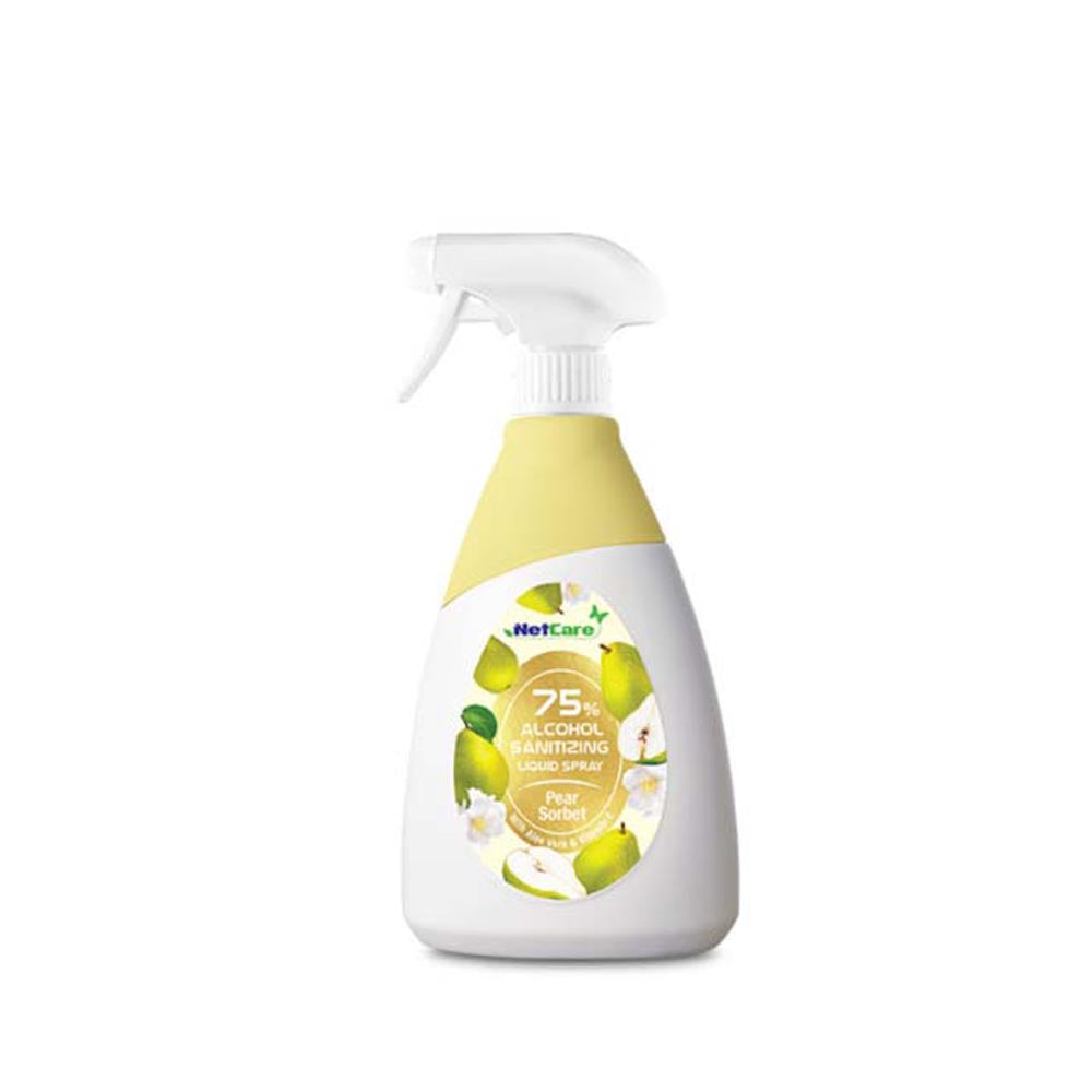 NETCARE 75% ALCOHOL SANITIZING LIQUID SPRAY PEAR SORBET 500ML
