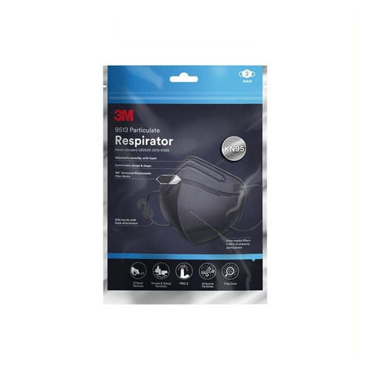 3M KN95 MASK BLACK 9513 3S