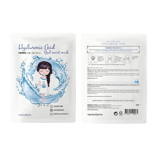 VERACLARA HYALURONIC ACID REAL MOIST FACIAL MASK 1S
