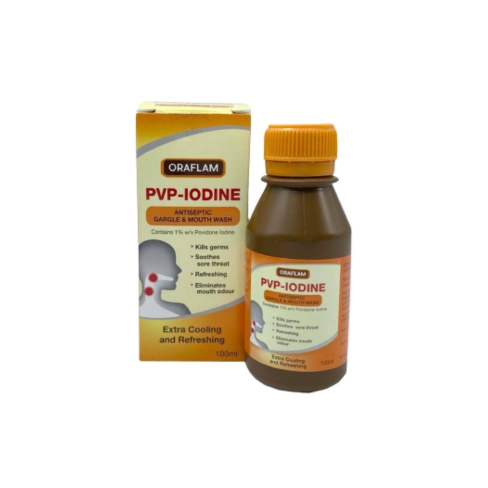 ORAFLAM PVP IODINE GARGLE MOUTHWASH 100ML