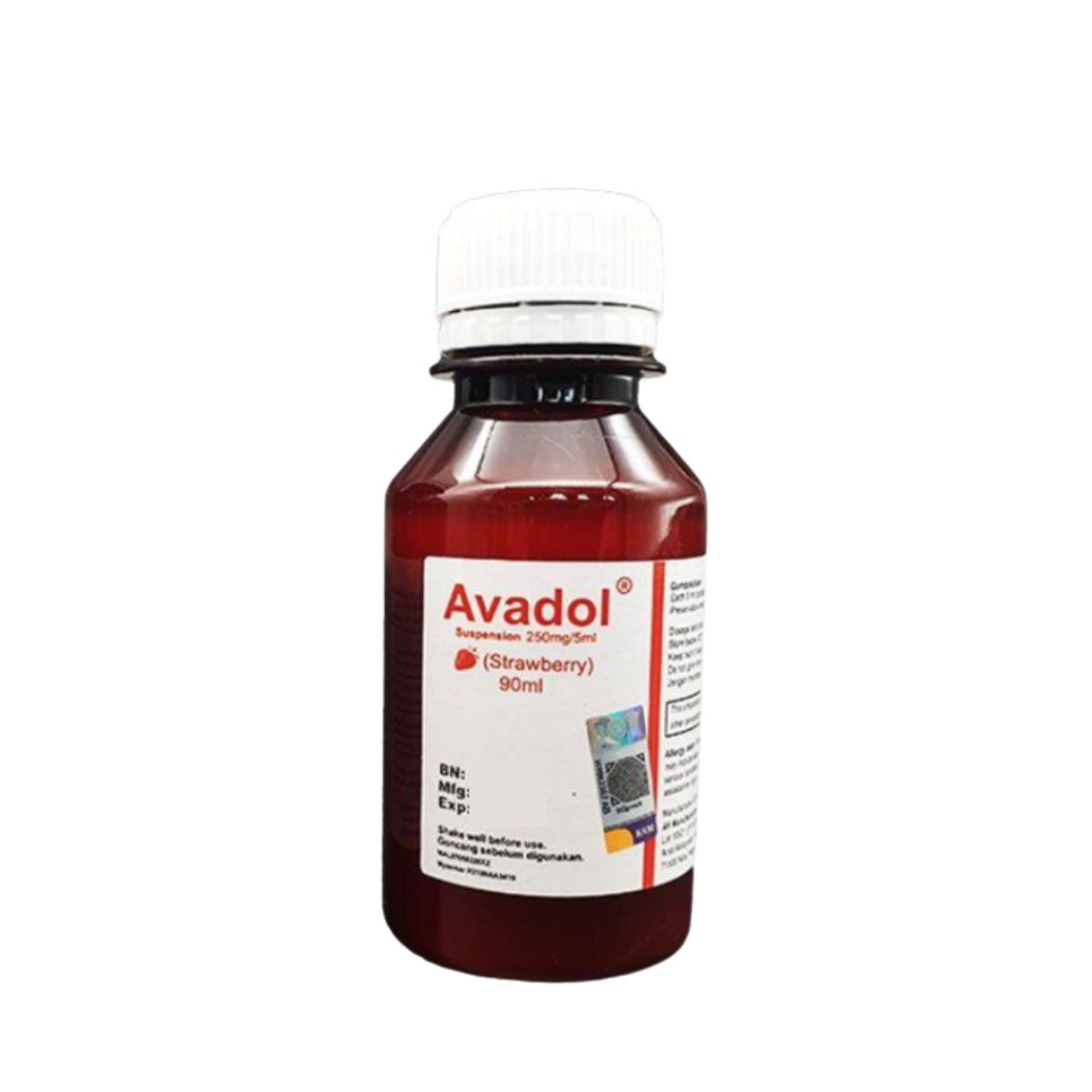 AVADOL SUSPENSION 250MG STRAWBERRY 90ML