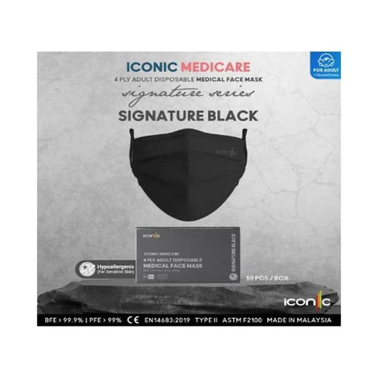 ICONIC ADULT 4PLY SIGNATURE BLACK 50S