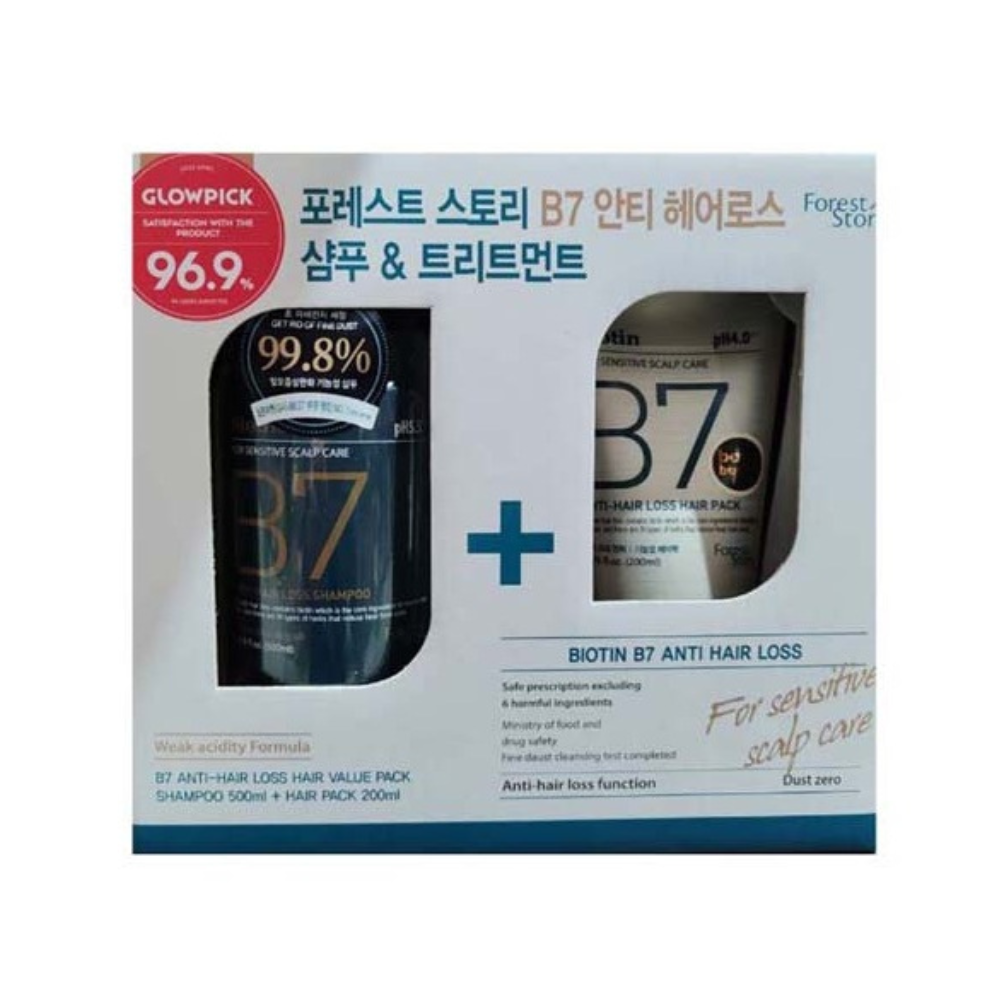 FOREST STORY BIOTIN B7 ANTI-HAIR LOSS SHAMPOO 500ML + HAIR PACK 200ML