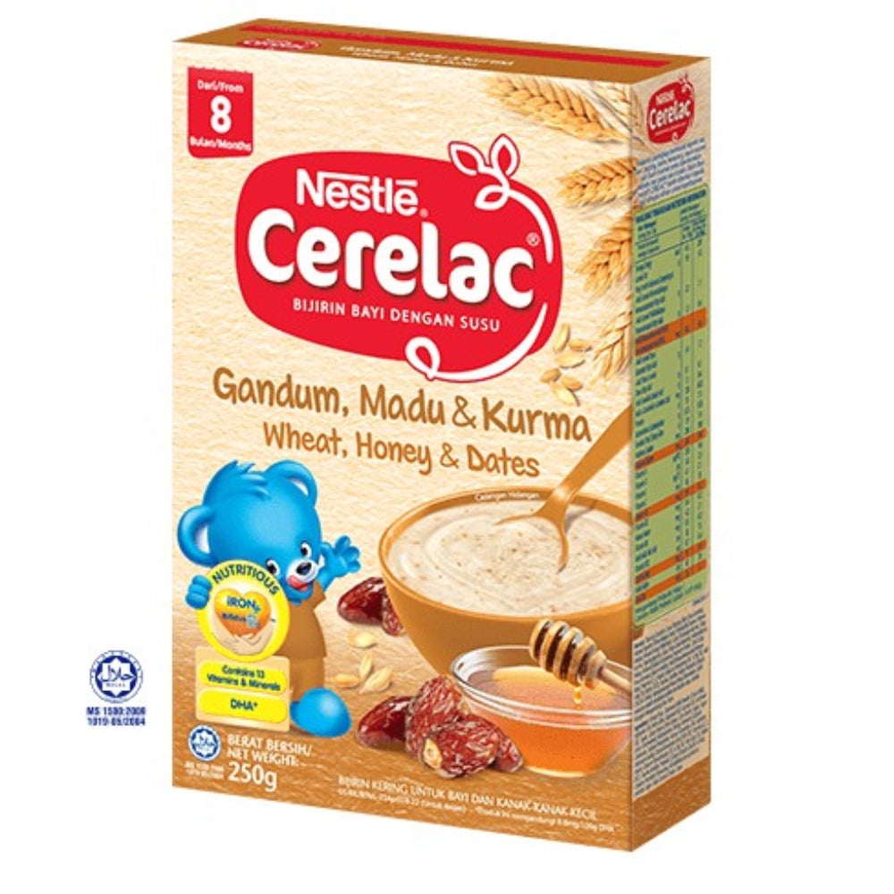 NESTLE CERELAC FE 8M+ WHEAT HONEY & DATES 250G